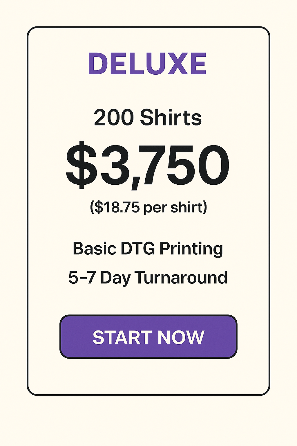 200 Shirt Package